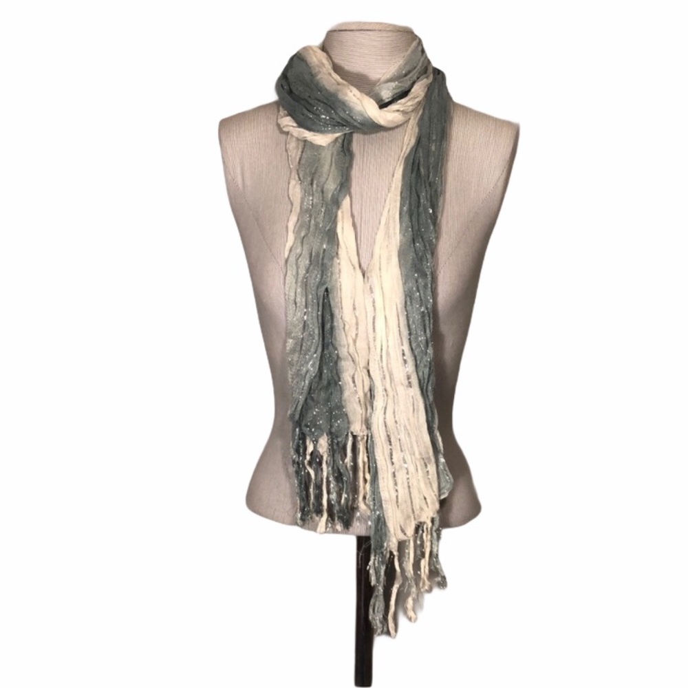 Blue and white Stripped scarf